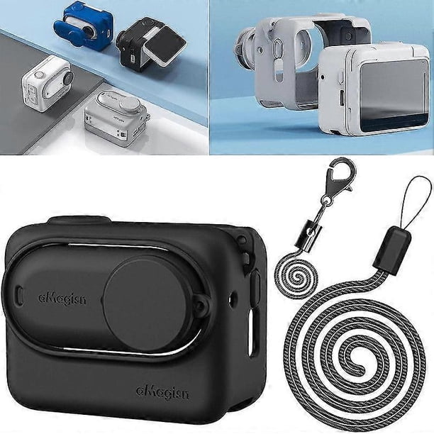 Funda protectora de silicona compatible con Insta360 Go 3 con cordón, funda de silicona para protección de Insta360 Go 3