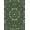 Dark Green, Pattern 15, variant on ODIKA 8'x10' Washable Area Rug Leaves Rings Festive Botanical Snake Motif Border Circle Round Flowing Dynamic for Dining Room, Large Office, Lounge, Non-Slip Chair-Friendly Mat