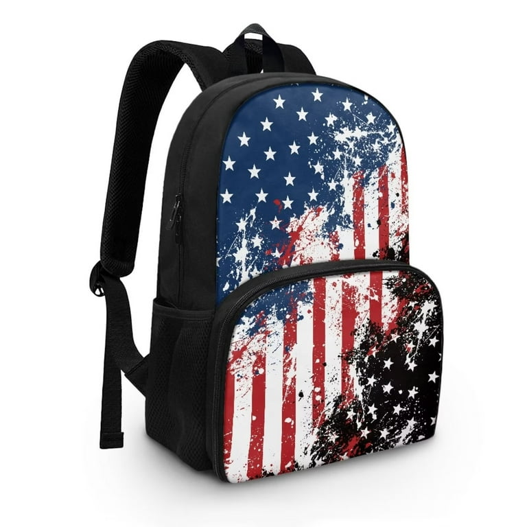 FOR U DESIGNS American Flag Backpack Lunch Box Kids Teens Elementary School  Bookbag Middle School Bags with Insulated Lunch Box Women Men Work Daypack,  4th of July - Walmart.com