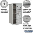 thumbnail image 2 of Salsbury Industries 4C Horizontal Mailbox 8-Door High Unit (30.5"), Single Column, 3 MB2 Doors, Aluminum, Front Load, Private Access, 2 of 5