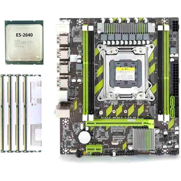 KVSERT X79 Motherboard Set Xeon E5 2640 CPU E5-2640 with LGA2011 Combos 4Pcs X 4GB = 16GB Memory DDR3 RAM PC3 10600R 1333Mhz