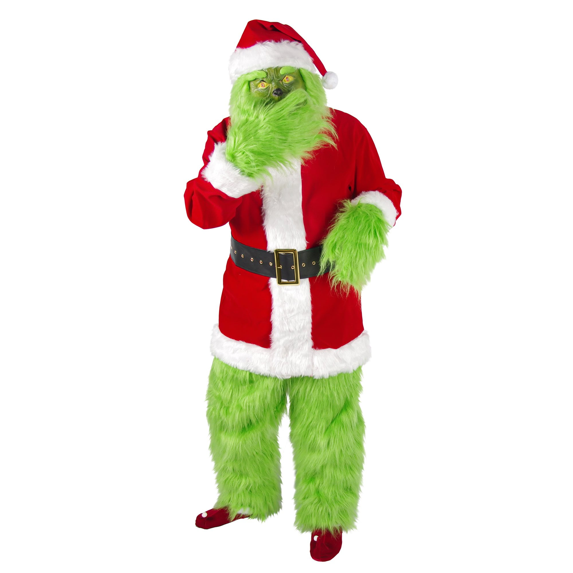 The Grinch Adult Santa Open Face Costume