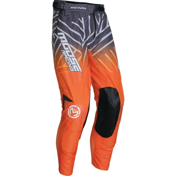 Moose Racing Sahara Mens MX Offroad Pants Gray/Orange 36 USA