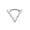 Platinum - 1 single earring, variant on MATROOY Minimalist Triangle Shape Unisex Sterling Silver Hoop SINGLE Earring A1406-Platinum - 1 single earring