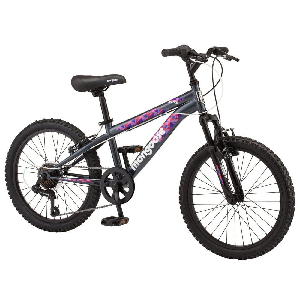 Mongoose Byte Mountain Bike, 20inch wheels, 7 speeds, girls frame