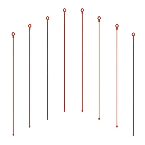 Uxcell Silicone Cable Ties, 24 Inch Reusable Twist Cable Ties Heavy Duty Bendable for Bundling Holding, 8 Pcs, Red