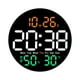 thumbnail image 1 of Reloj de pared digital Reloj despertador digital Hora Fecha Semana Visualización Moderno Silencio 12/24H Multicolor, 1 of 9