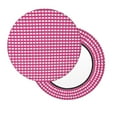 Vsdgher Pink Gingham Print Stool Covers Round,Stretch Round Stool