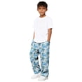 thumbnail image 6 of LNZGNM Baggy Boys Sweatpants Tropical Print Lounge Pants Athletic Joggers Drawstring Elastic Waist Open Bottom Trousers with Pockets for Daily Wear 3-15 Years, Cyan, 6 of 8