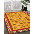 thumbnail image 3 of Ahgly Company Machine Washable Indoor Square Contemporary Beer Orange Area Rugs, 4' Square, 3 of 7