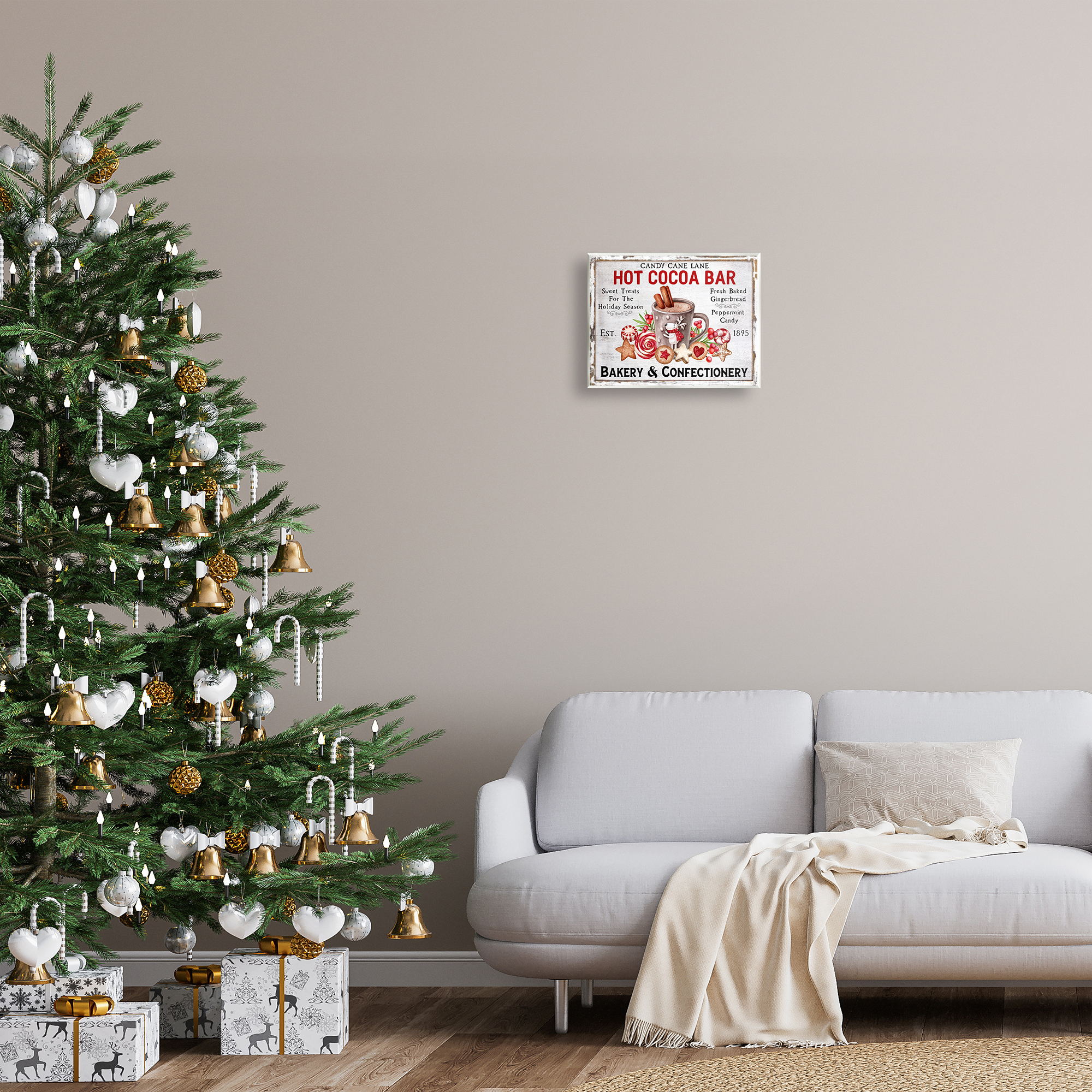Stupell Industries Hot Cocoa Confectionery Holiday Painting Unframed Art Prints Wall Art, 14 x 11