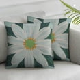 thumbnail image 3 of BANET 2 Pack Pillow Covers Green White Floral Throw Pillow Covers Outdoor Spring Summer Farmhouse Decorations Cushion Case Double Sided 12x12in, 3 of 7