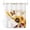 Yellow Beige, variant on No Hook Shower Curtain, Sunflower Brown Wooden Standard Shower Curtain with Snap in Liner, Vintage Flowers Butterfly Waterproof Washable Fabric Bathroom Curtains Sets, 72"W x 72"L