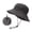 Dark Gray, variant on Women's Waterproof Packable Wide Brim Bucket Hat, Foldable Sun Shade Fisherman Hat with Chin Strap, Outdoor Sun Hat for Hiking Fishing Travel, Unisex Solid Color Wide Brim Sun Bucket Hat Brick Red