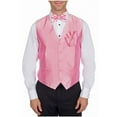 thumbnail image 1 of Men's Solid Dress Vest Bow Tie Pink for Tuxedo and Suit, 1 of 1