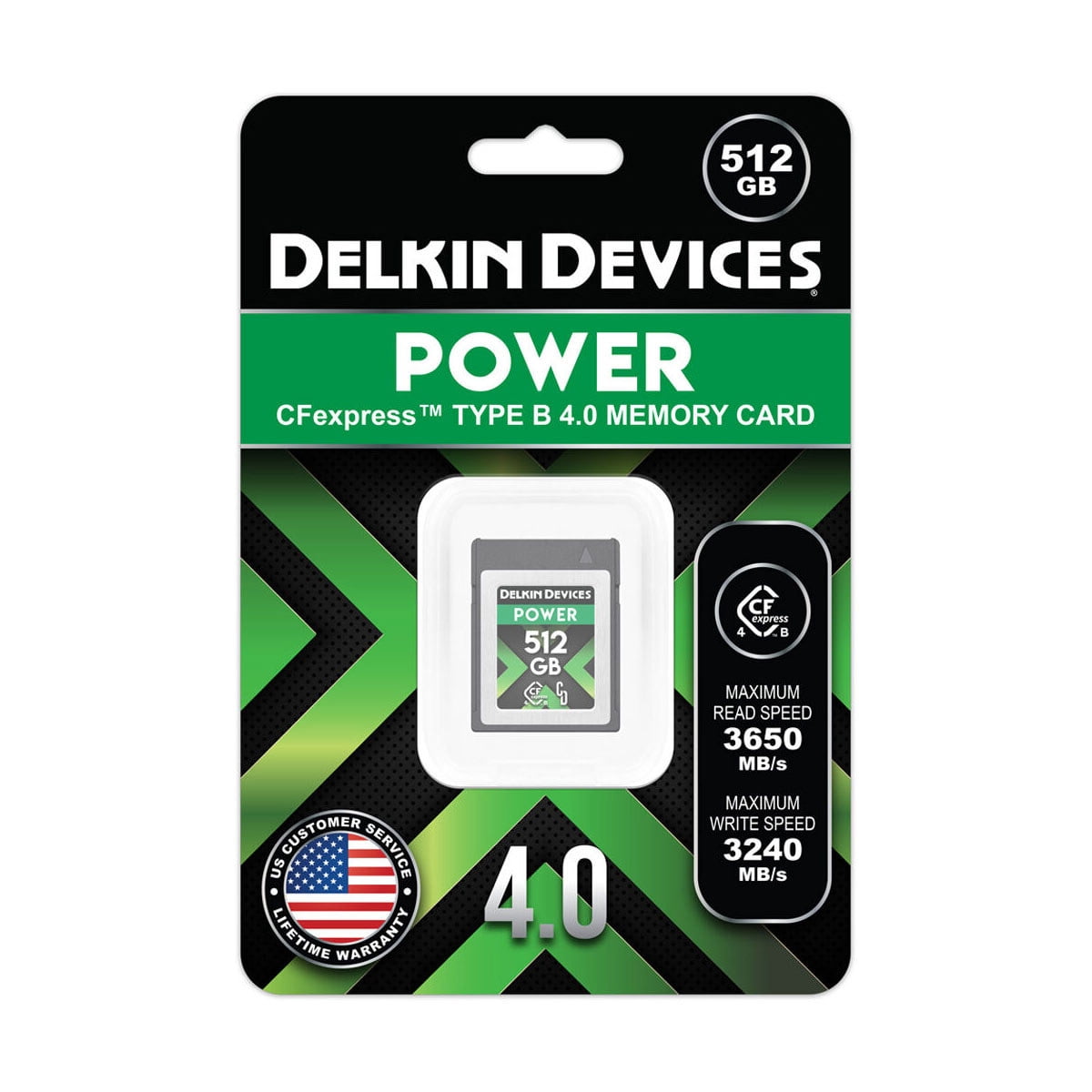 Delkin Devices 512GB POWER 4.0 CFexpress Type-B Memory Card