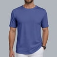 thumbnail image 4 of TOWED22 Running Shirts Men Sport Tops Quick Dry Gym Wicking Athletic T Shirts Breathable Cool Workout Shirts Navy,3XL, 4 of 8