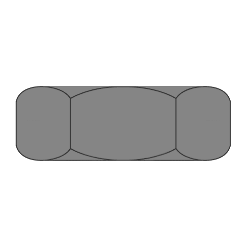1/4-20 Hex Jam Nuts / Steel / Plain / Width Across Flats: 7/16" / Thickness: 3/16" (Quantity: 9000 pcs)