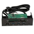 thumbnail image 2 of USB3.0 5.25 '' Computadoras de escritorio Panel frontal interno Lector de múltiples tarjetas Negro, 2 of 8