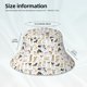 thumbnail image 3 of Fotbe I Love Dogs Sombrero Tipo Pescador con Estampado – Sombrero de Sol de Algodón de Moda para Playa, Golf, Pesca, 3 of 6