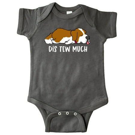 

Inktastic Napping Dis Tew Much St. Bernard Gift Baby Boy or Baby Girl Bodysuit
