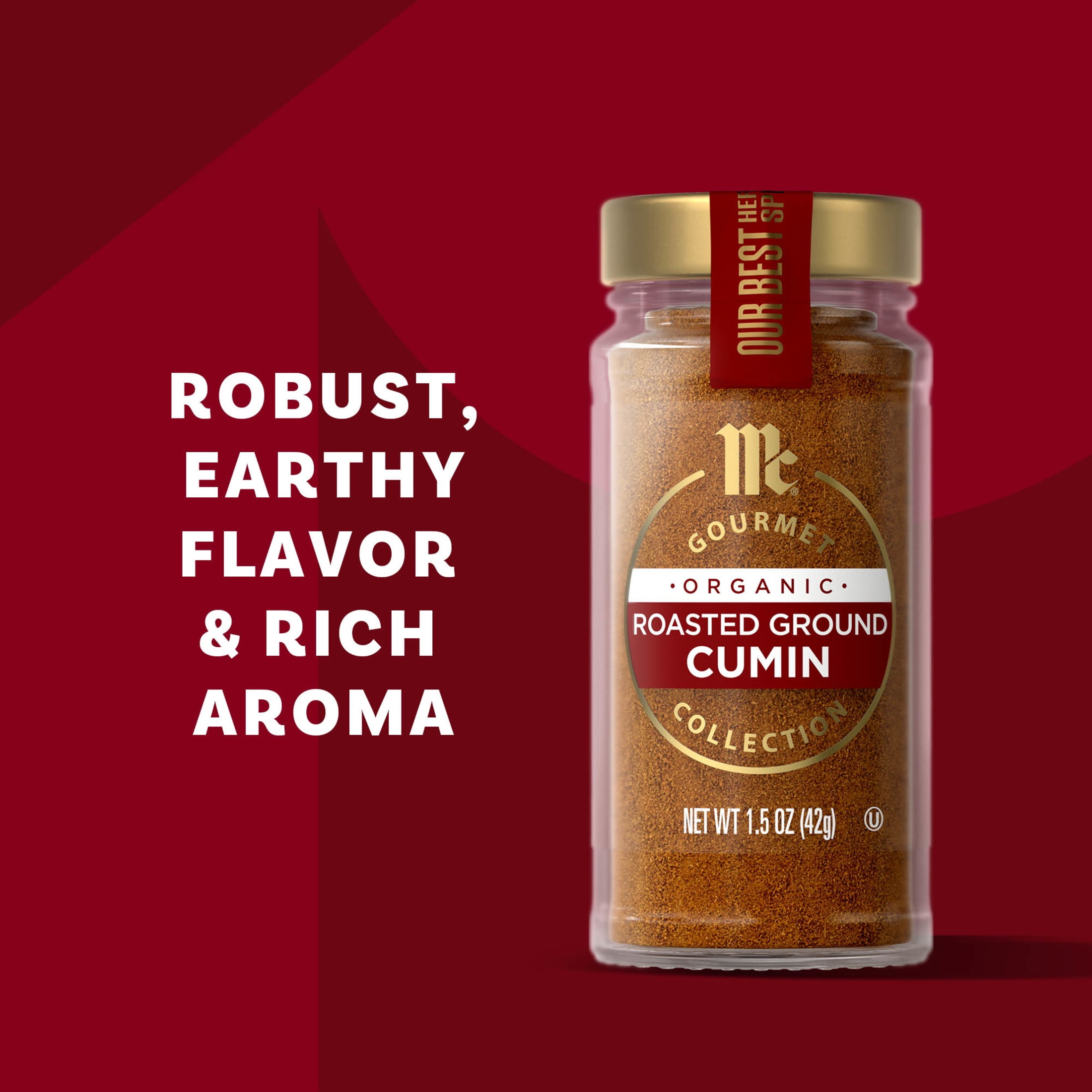 McCormick Gourmet Organic Roasted Ground Cumin, 1.5 oz Bottle