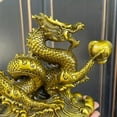 thumbnail image 5 of Feng Shui Wealth Copper Carving Lucky money dragon Statue Sculpture,Asian Animal Carved Wealth Spitting pet Life size Money Art Animal decor, 5 of 10