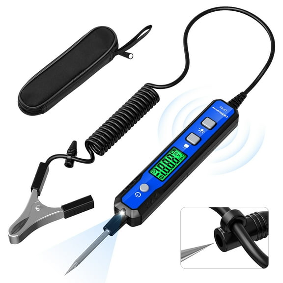 OBDResource Smart Automotive Test Light 0.8V-100V Circuit Tester with Buzzer & Flashlight, DC Voltage Tester for Car Fuse, Polarity, Resistance and Continuity Test