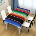 thumbnail image 7 of GZHJMY Mexican Serape Blanket Stripe Square Tablecloth, Waterproof Stain Wrinkle Resistant Washable Polyester Table Cover for Picnic Dinner Holiday Kitchen Party Decor, 54 x 54 in Home Decor, 7 of 7