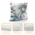thumbnail image 4 of COMIO Spring Decorations Pink Tulip Spring Pillow Covers Butterfly Flowers Bicycle Throw Pillow Case Hello Love Flowers Market Farmhouse Cushion Cover for Home Sofa Couch, 4 of 5