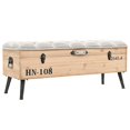 thumbnail image 1 of vidaXL Banc de Rangement 110 cm en Bois Massif de Sapin, 1 of 5