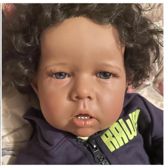 Adorable Reborn Baby Dolls Black Boy - 20" Realistic Newborn Baby Dolls Cloth Body Dolls African American Real Life Baby Dolls Gift for Kids Age 3