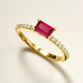 thumbnail image 4 of Pure Collection by Ross-Simons 0.60 Carat Lab-Grown Ruby Ring With .20 ct. t.w. Lab-Grown Diamonds in 18kt Gold Over Sterling, Women's, Adult, 4 of 6