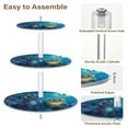 thumbnail image 4 of Wobogo Cute Dragon Owl 3 Tier Acrylic Cake Stand with Clear Round Hold for Wedding Holiday Birthday Baby Shower Tea Party, 4 of 8