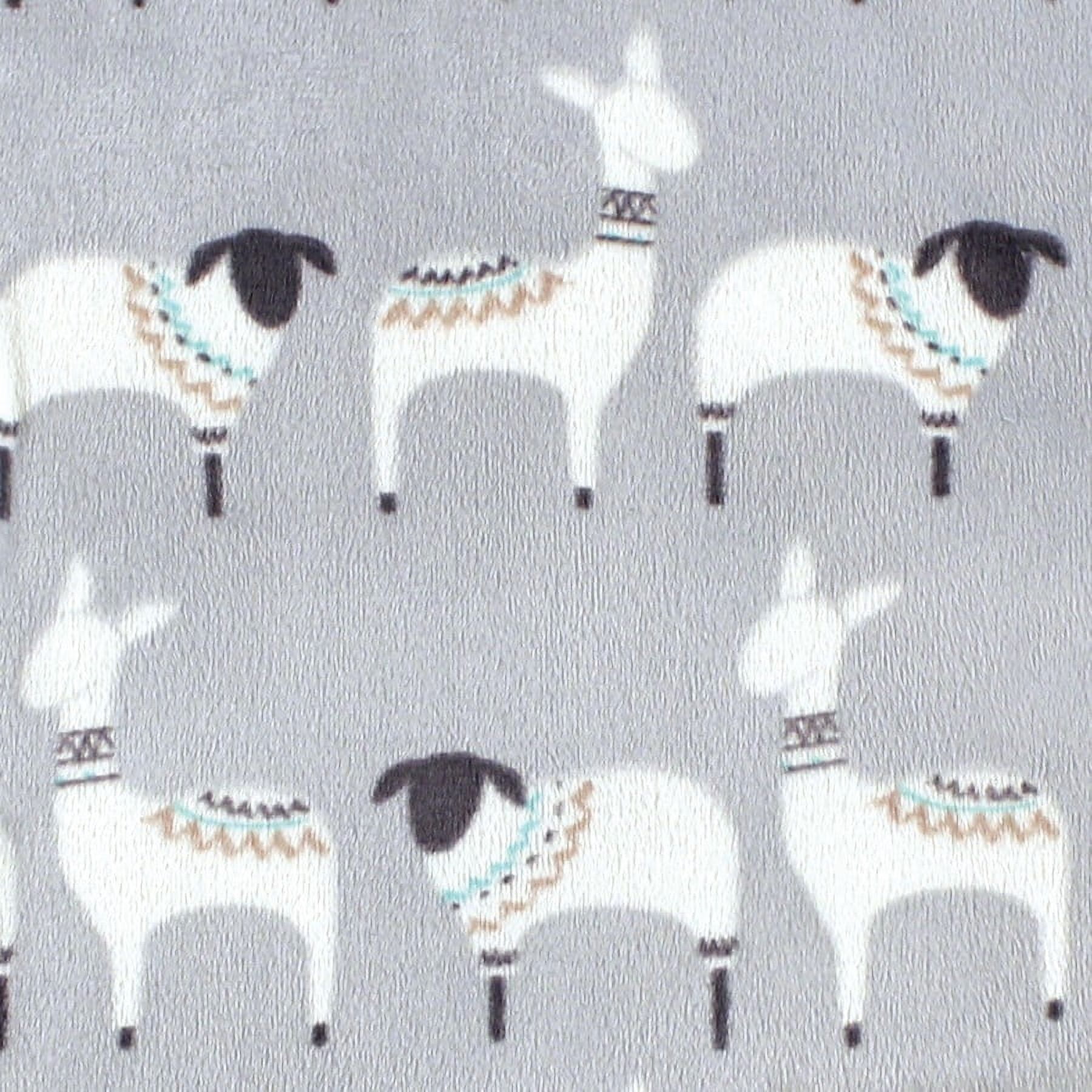 Hudson Baby Infant Plush Blanket with Faux Shearling Back, Aztec Llama, One Size