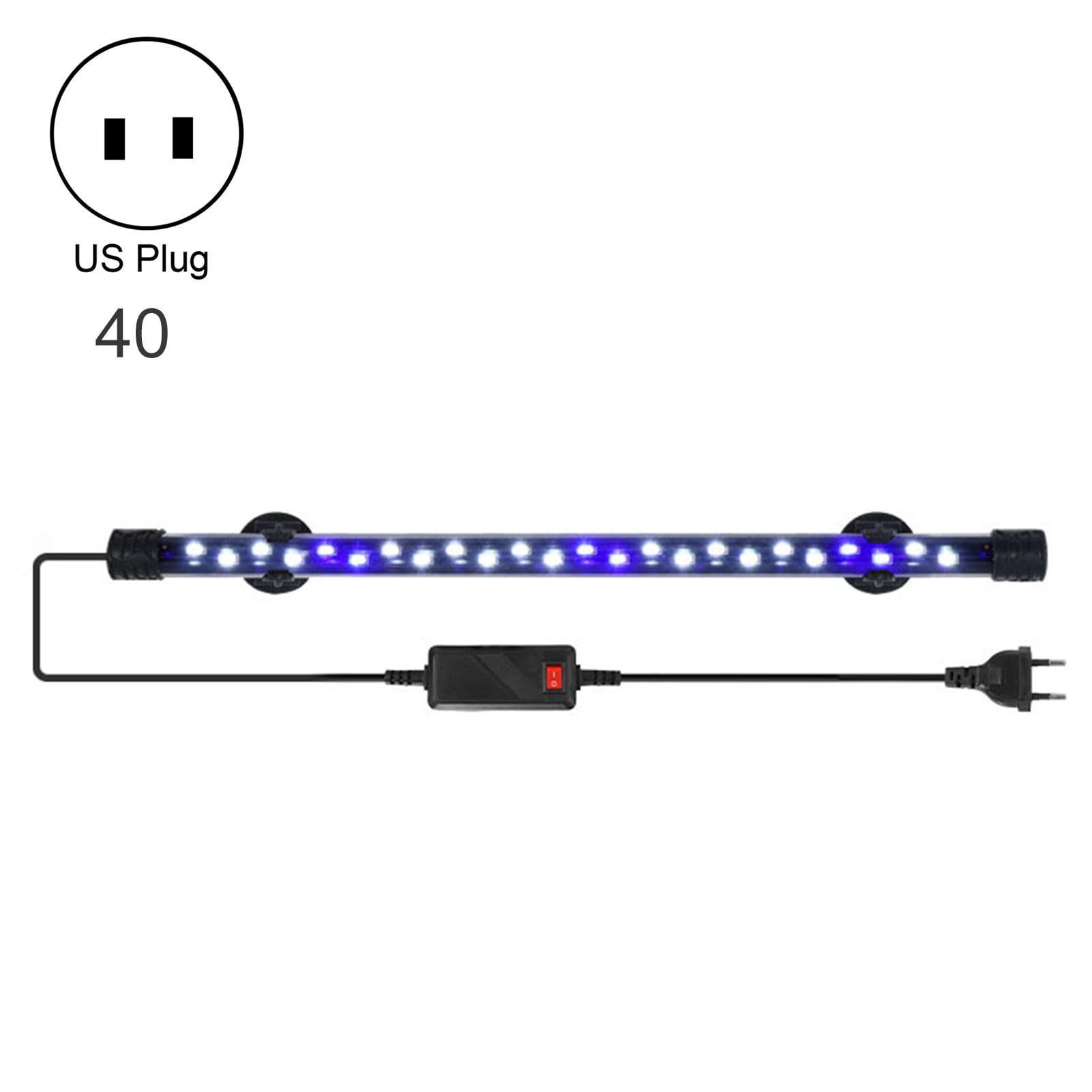 Temacd Aquarium Light LED 3 Modes Compact Underwater Lamp Aquariums