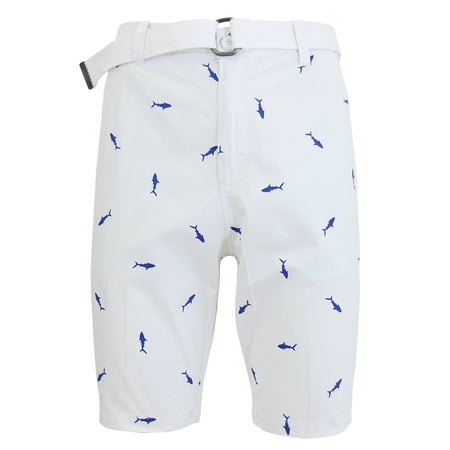 Ohio Print Shorts - Men's Fashion Printed Belted Cotton Shorts