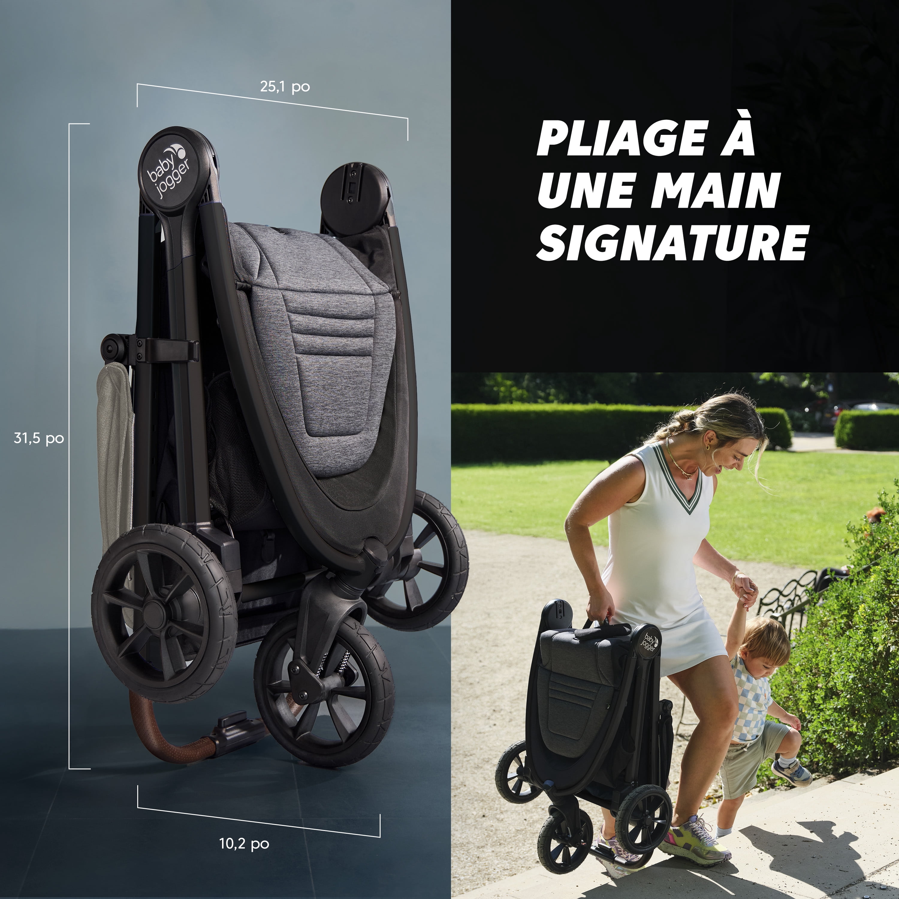 Poussette tout-terrain Baby Jogger city mini GT3, ivoire givré