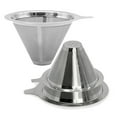 thumbnail image 2 of Feiona Stainless Steel Pour Over Coffee Filter Reusable Coffee Cone Dripper Coffee Maker Accessories, 2 of 5