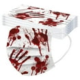 thumbnail image 1 of Masque Adulte Halloween Jetable Masque Facial Industriel 3 Plis Boucle d'Oreille, 1 of 7