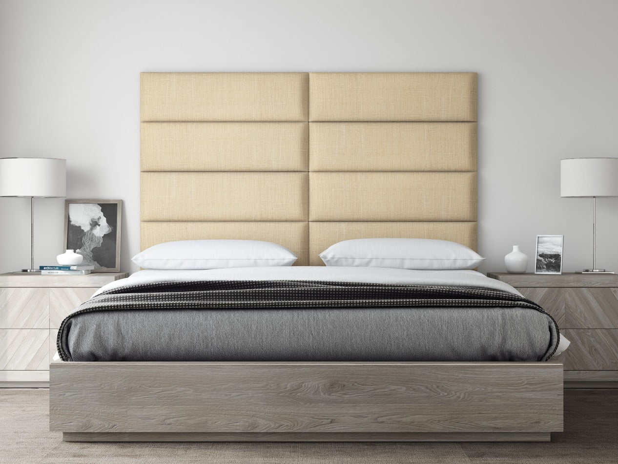 VANT Upholstered Headboards - Accent Wall Panels - Cotton Weave Toasted ...
