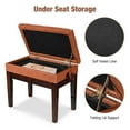 thumbnail image 5 of Yescom Piano Bench Adjustable Height PU Leather Padded Keyboard Organ Seat Throne Storage, 5 of 12