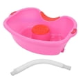 thumbnail image 2 of Lavabo de cabecera para champú, bañera de retrolavado, cuenco de lavado con tubo de drenaje de 60cm con cojín para la cabeza para salón de casa para Rosa claro, 2 of 8