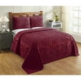 thumbnail image 1 of Better Trends BSTRDOBUR Better Trends Trevor Collection 100% Cotton Full/Double Bedspread Set in Burgundy, 1 of 1