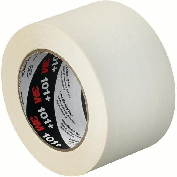 3M 101 Masking Tape 5.1 Mil 3" x 60 yds. Tan 12/Case T938101