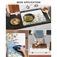 thumbnail image 5 of Large Induction Cooktop Protector Mat Spring Daisy Stove Top Covers for Electric Stove, Country Botanicala Flowers Eucalyptus Trees Decorative Stove Burner Cover Mats, Glass Top Stove Cover, 5 of 7