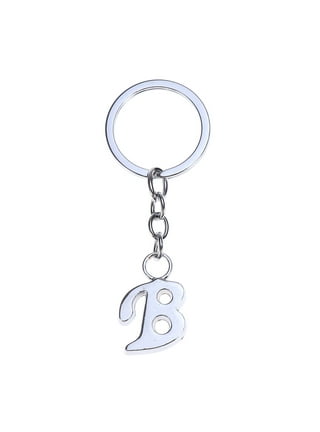 Harmtty Key Chain Ornamental Multi-Color Rhinestone Decor Initial Letter Keychain Ball Decor for Home,K, Women's, Size: One size, Grey