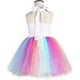 thumbnail image 3 of Vestido de unicornio con lentejuelas para niñas de 1 a 10 años con diadema, vestidos de fiesta de baile de cumpleaños, 3 of 5