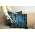 thumbnail image 2 of Ambesonne Forest Throw Pillow Cover 2 Pack, Autumn Woodland, 24", Blue Black, 2 of 7