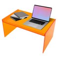 thumbnail image 2 of Acrylic Rectangle Coffee Table, Modern Coffee Table for Living Room Orange 80*50*40cm, 2 of 12
